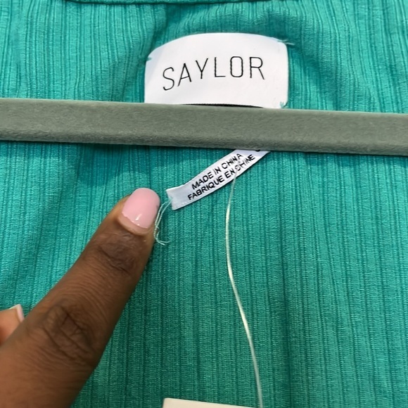 NWT Saylor x Revolve Malavika Button Down Teal Dress - Picture 7 of 11